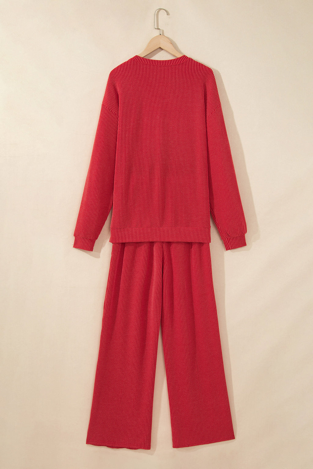 Evergreen JOLLY Corded Long Sleeve Top and Pockets Pants Set