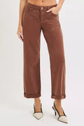 RISEN Tummy Control Mid Rise Ankle Barrel Baggy
