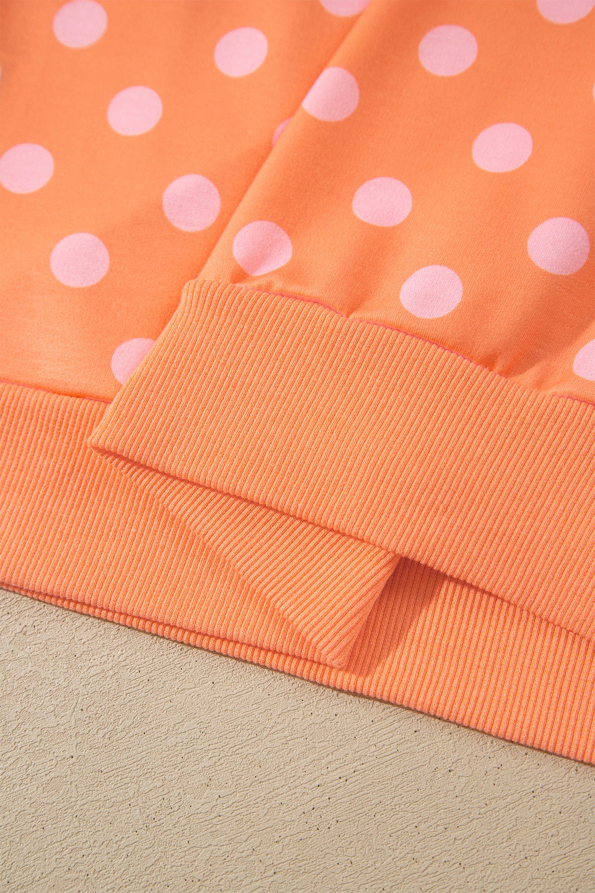 Pink Polka Dot Hooded Long Sleeve Top Casual Mini Skort Set
