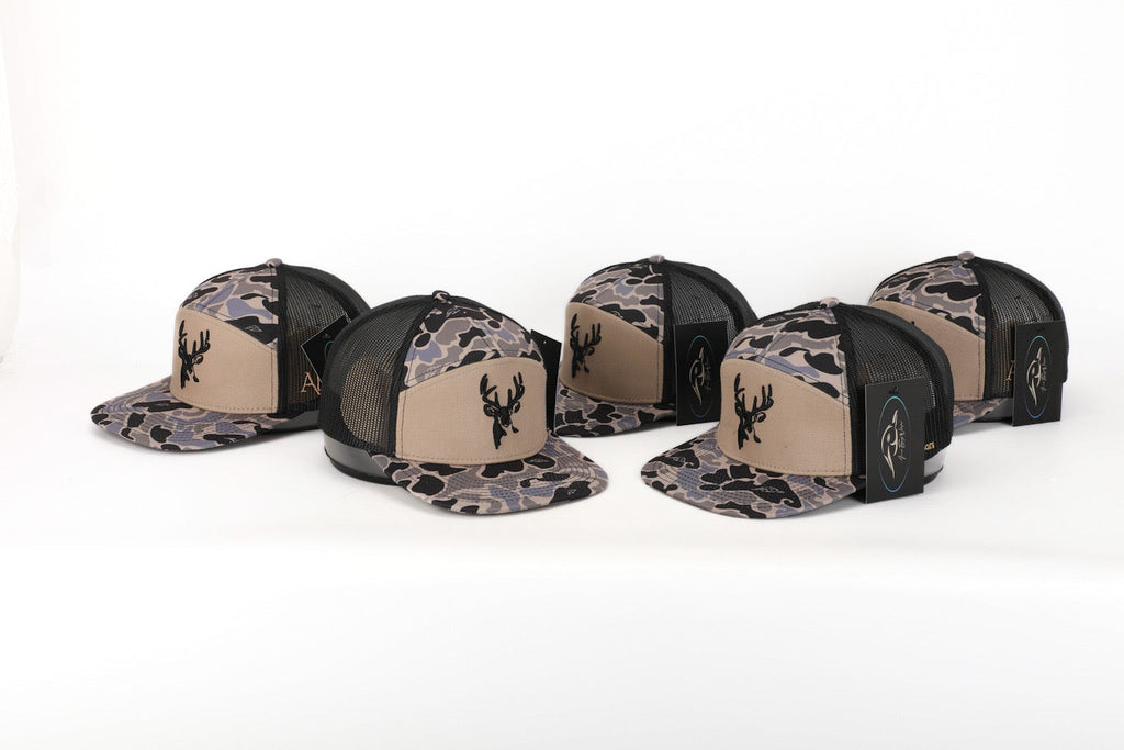 Buck 7 Panel Hardwoods II AFW Style w- 3 D Puff and Black Mesh Hat