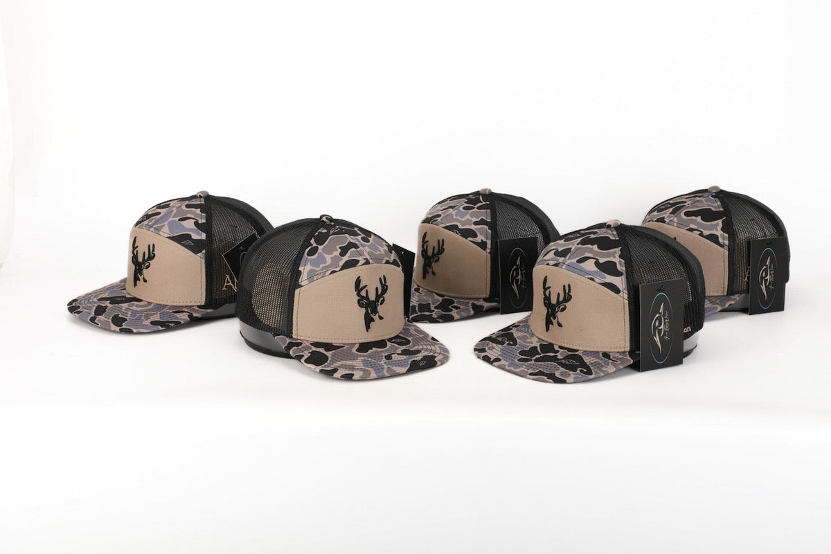 Buck 7 Panel Hardwoods II AFW Style w- 3 D Puff and Black Mesh Hat