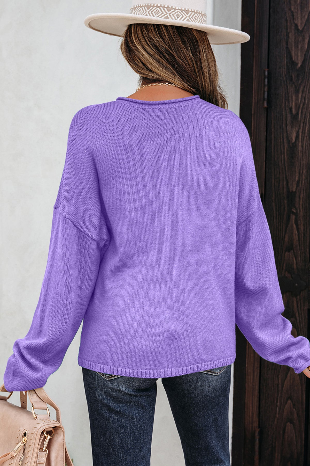 Bright Green Solid Color Knit Button Drop Shoulder Sweater Cardigan