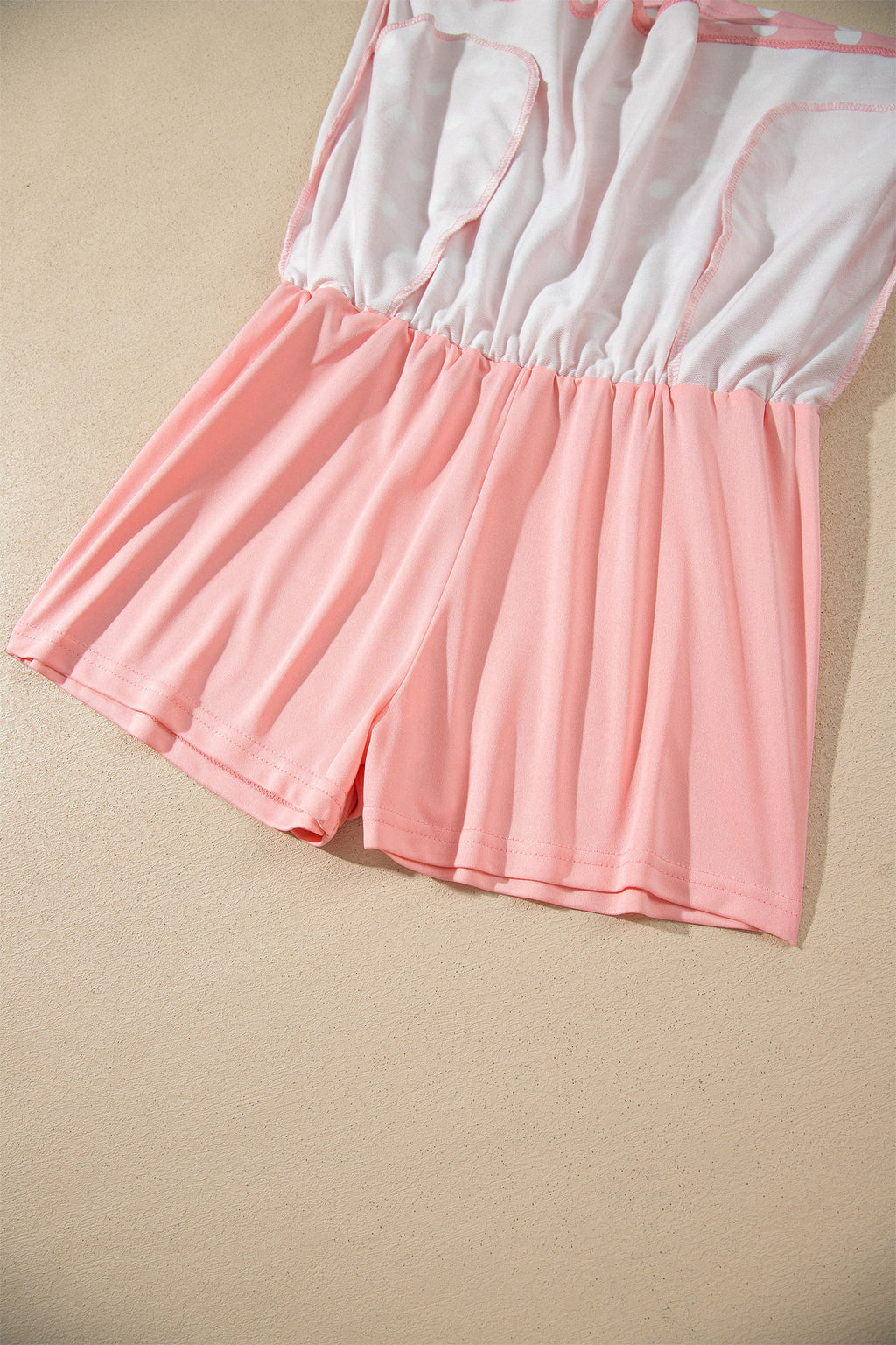 Pink Polka Dot Hooded Long Sleeve Top Casual Mini Skort Set