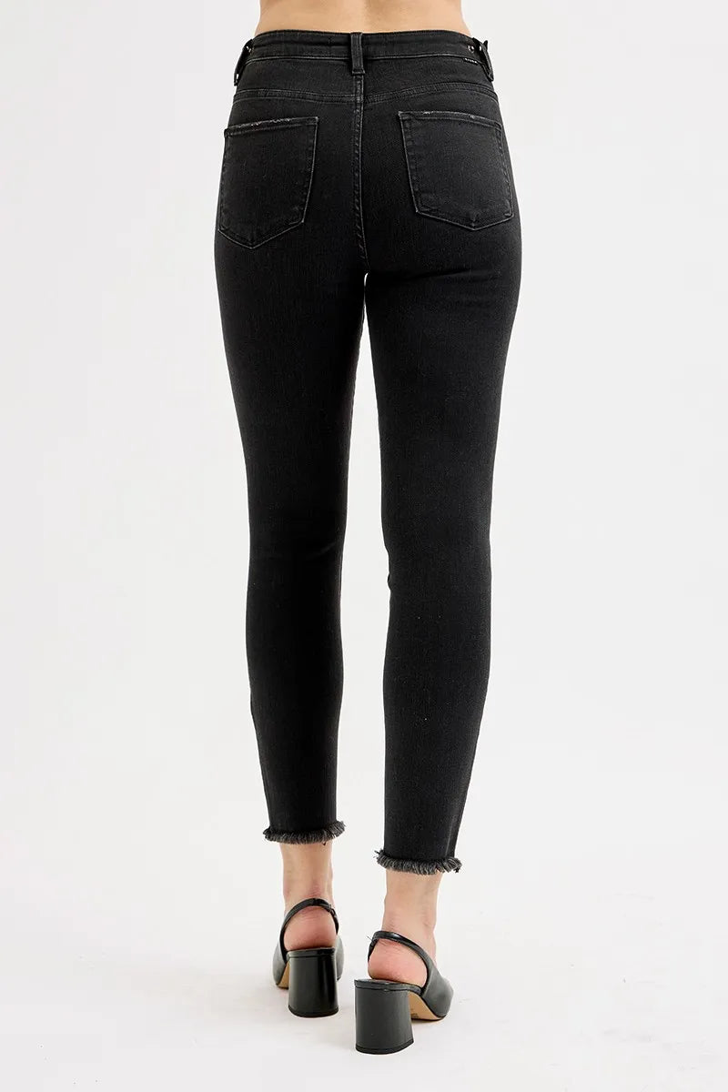 RISEN Full Size Tummy Control High Rise Adjustable Waist Skinny Jeans Plus Size