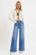 RISEN High Rise Wide Leg Jeans