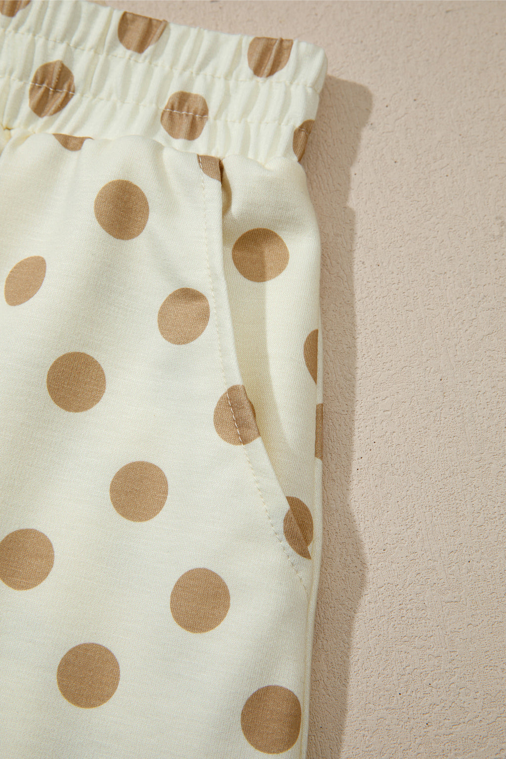 Pink Polka Dot Hooded Long Sleeve Top Casual Mini Skort Set