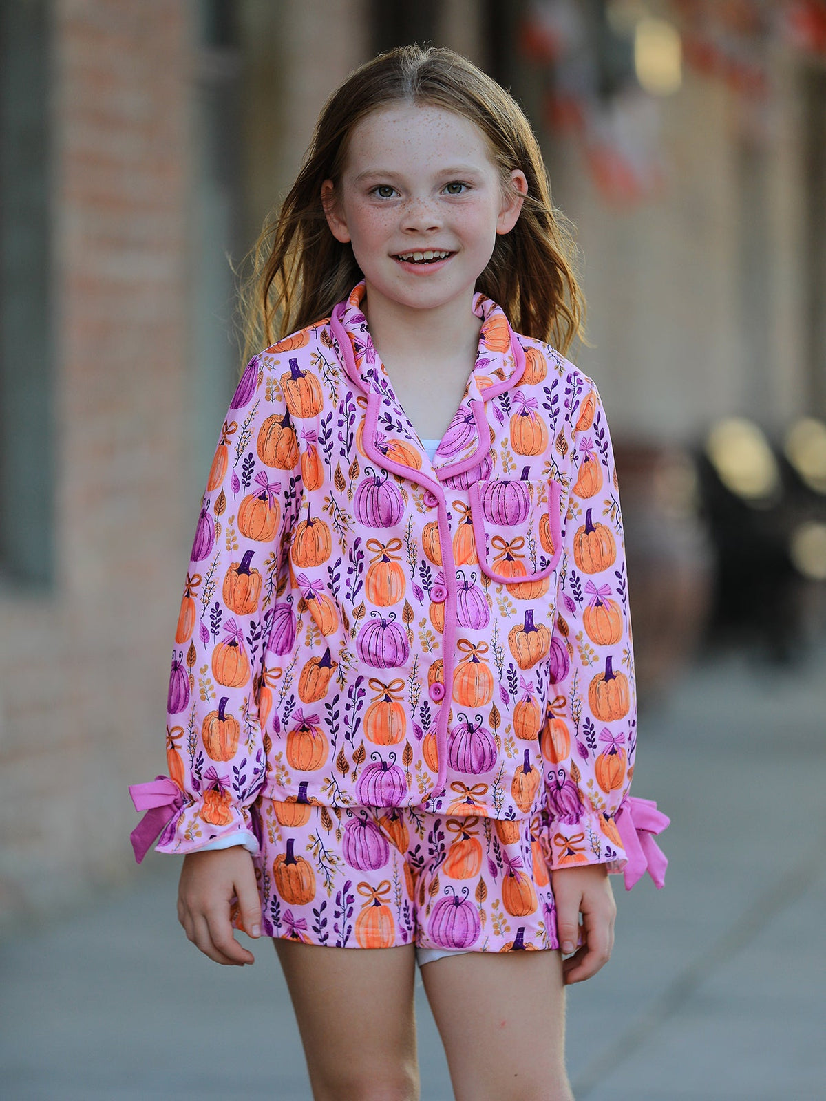 Mommy & me Halloween Pumpkin Pajama Set