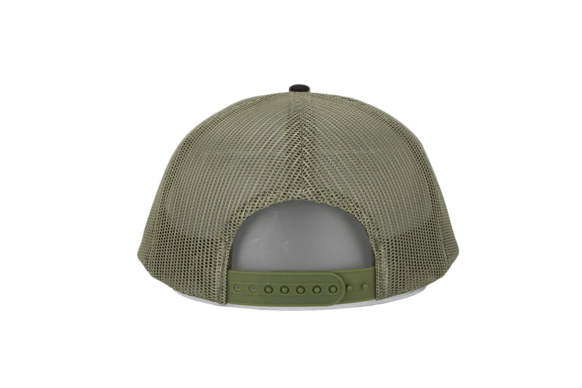 Old School Brown & Green AFW Logo Trucker