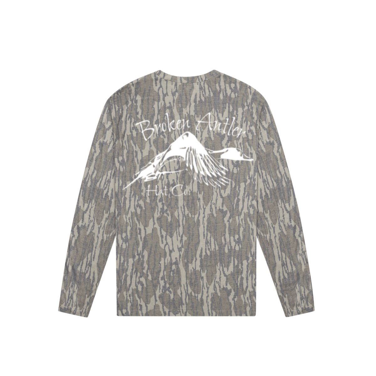 Broken Antler Hat Co.-The Pintail Long Sleeve Shirt Camo / White