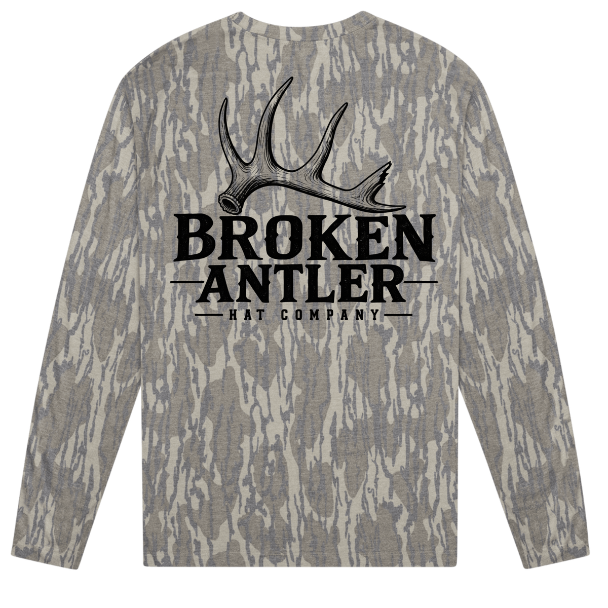Broken Antler Hat Co.- Broken Antler Long Sleeve Shirt Camo/ Black