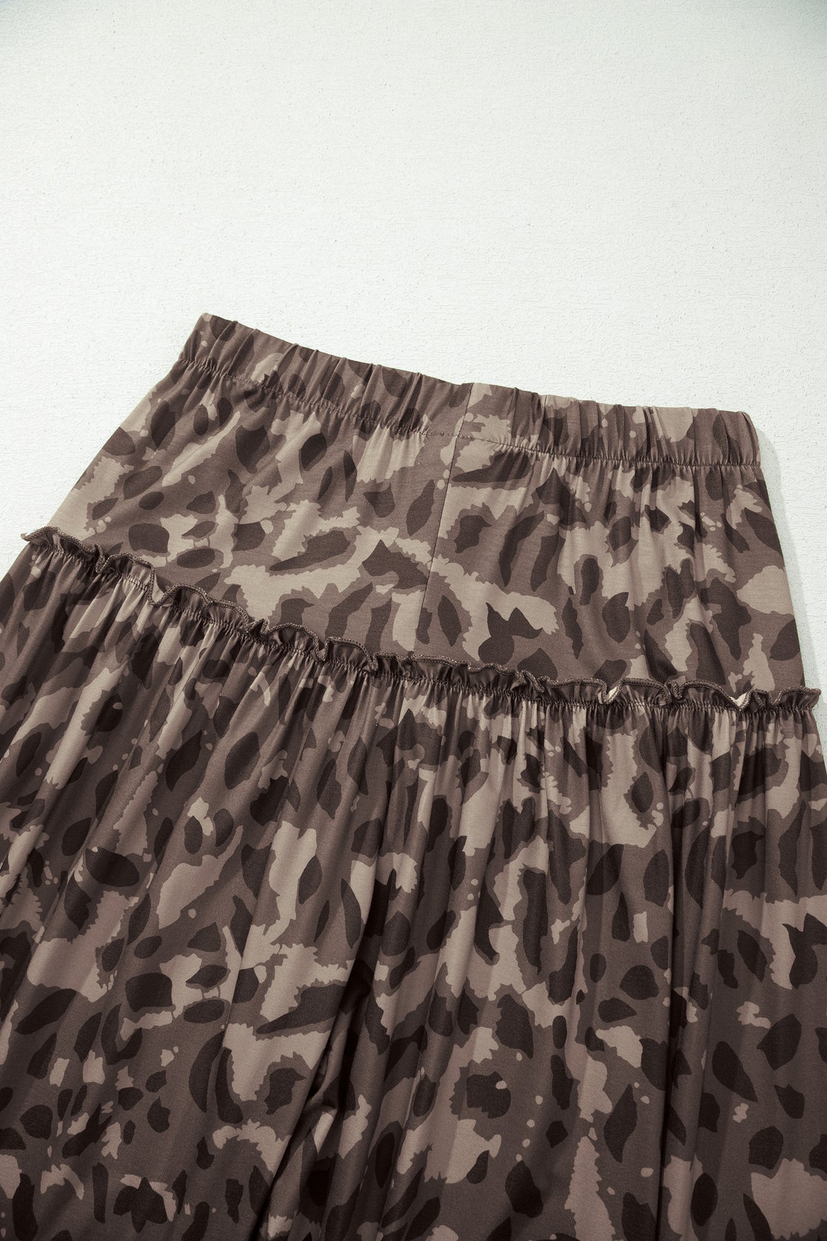 Multicolour Camo Print Wide Leg Casual Pants