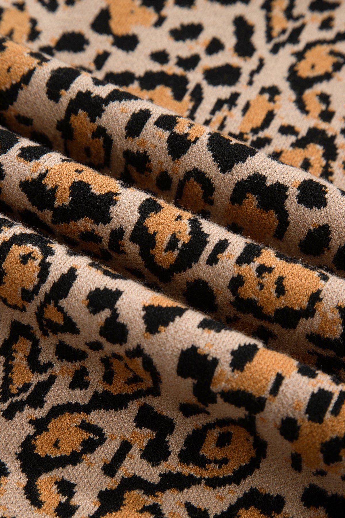 Brown Leopard Print Button-Up Cardigan Long Sleeve Cardigans