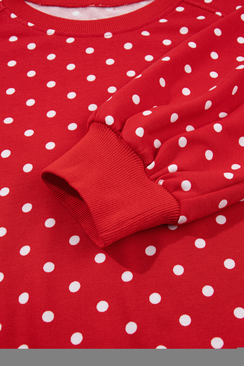 Brown Polka Dot Drawstring Wide Leg Long Sleeve Top Pant Set
