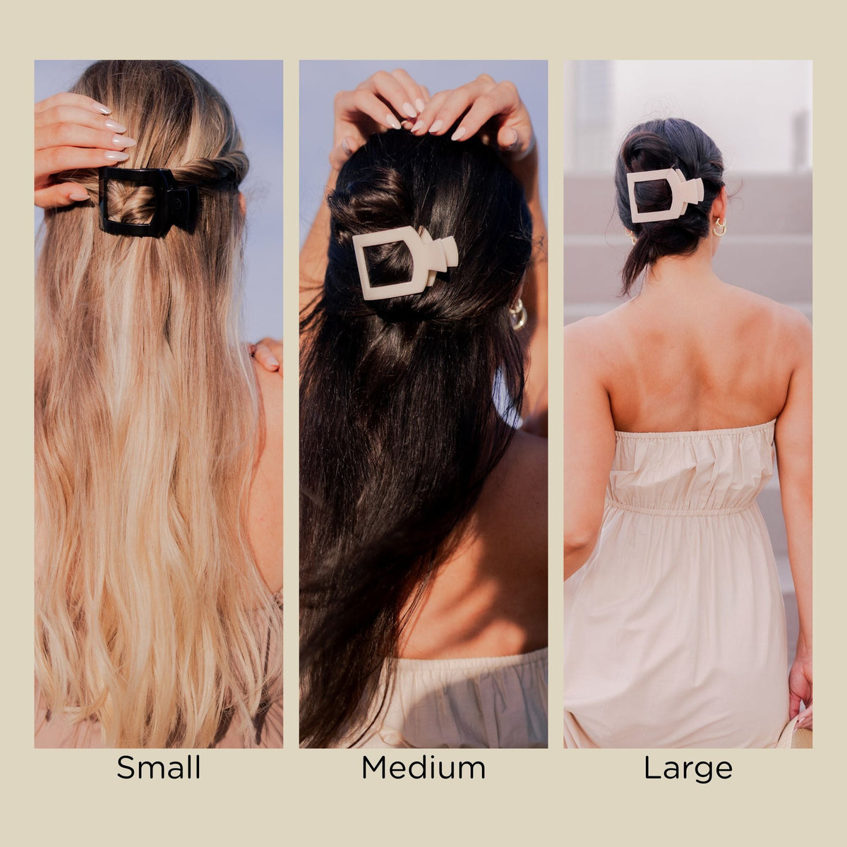 Blonde Tortoise Small Flat Square Hair Clip
