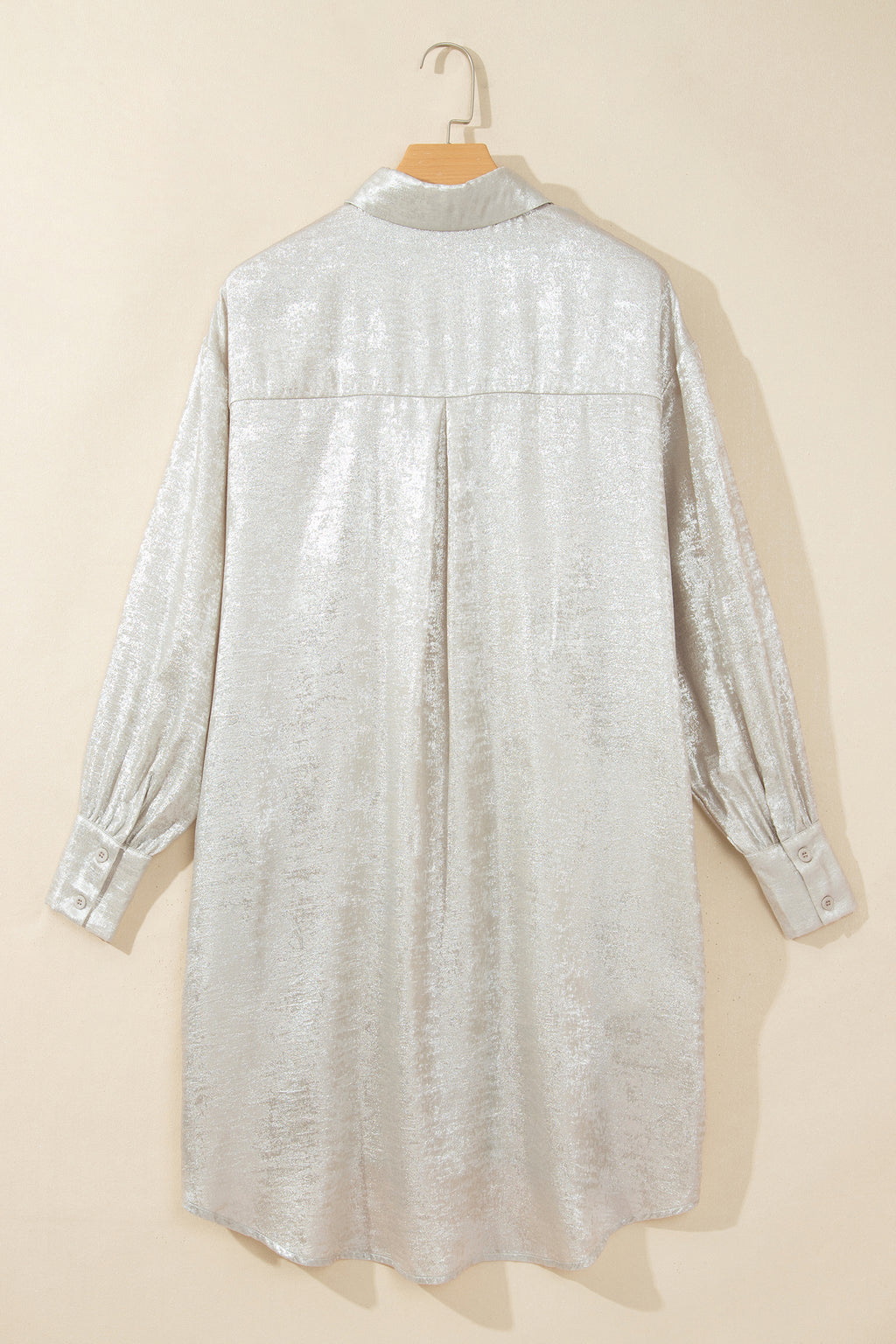 Jet Stream Solid Pattern Mini Length One Piece Long Sleeve Shift Dress