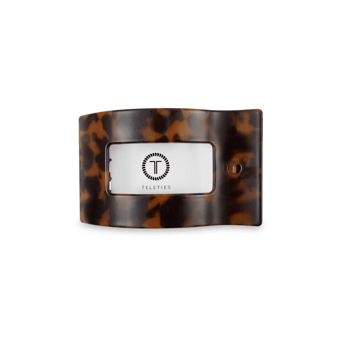 Tortoise Small Flat Rectangle Hair Clip